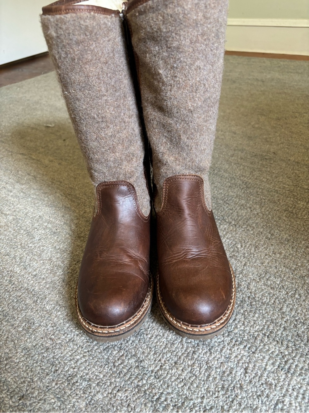 Bos. & Co. Hannah brown Leather and Wool Boots